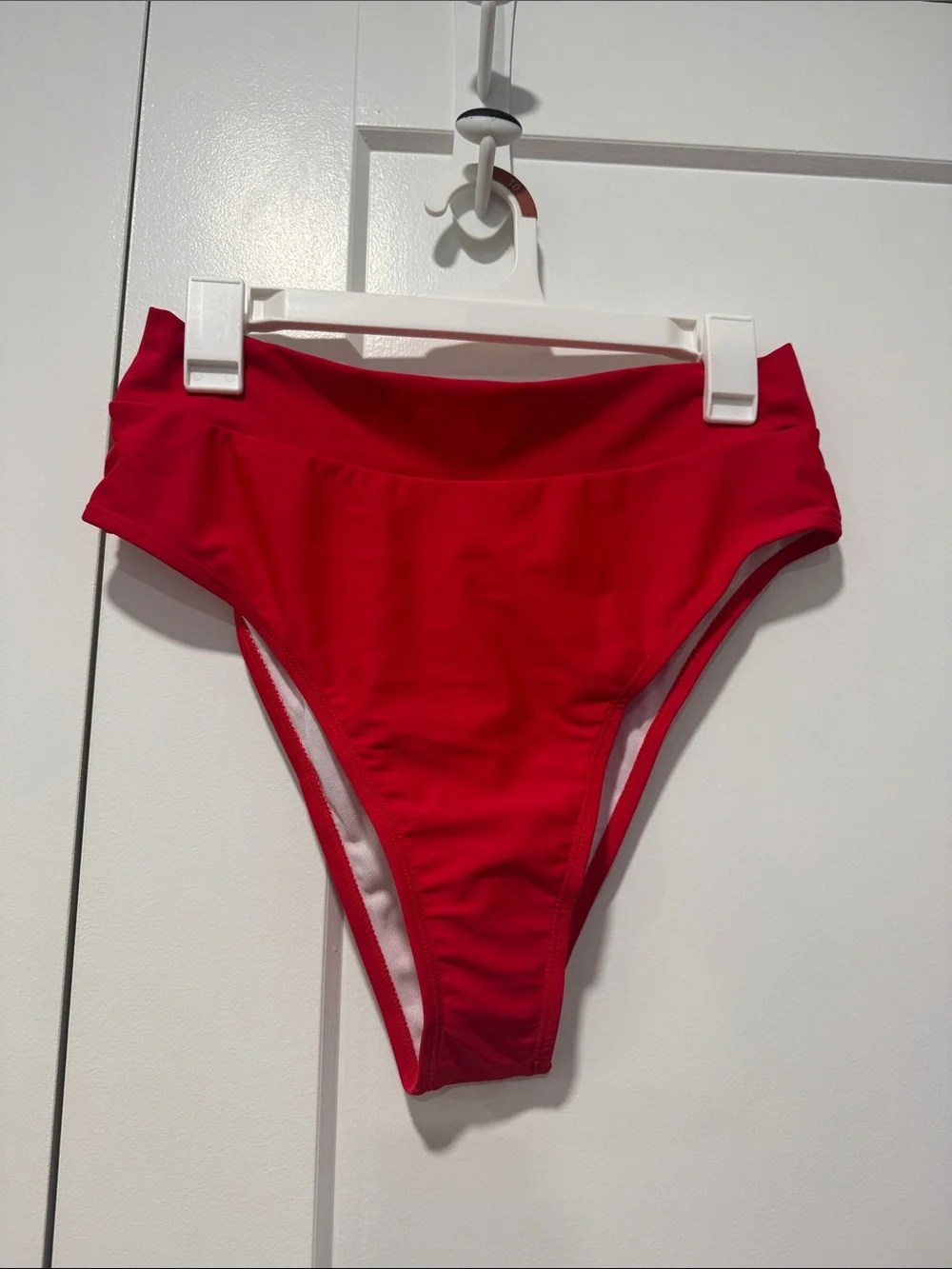 Women's High-Waist Red Bikini Bottom